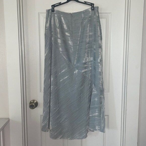 Vince Womens Size 8 Ruched Velvet Paneled Skirt - Picture 9 of 15